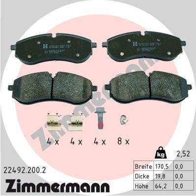 Juego de pastillas de freno ZIMMERMANN 22492.200.2