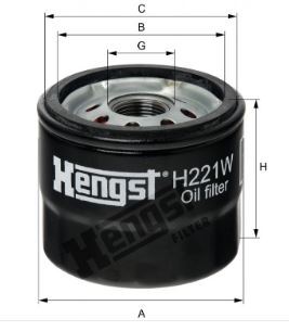 Filtro de aceite HENGST FILTER H221W