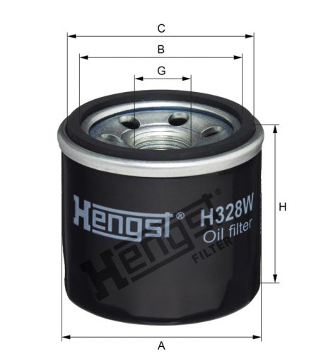 Filtro de aceite HENGST FILTER H328W