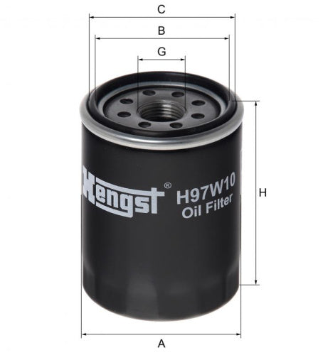 Filtro de aceite HENGST FILTER H97W10