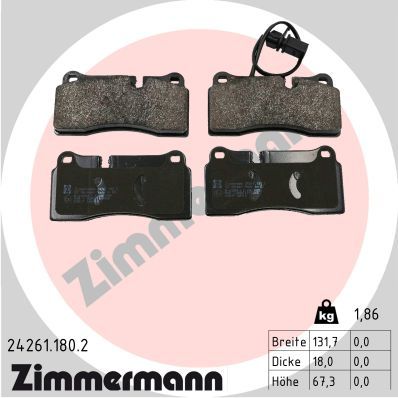 Juego de pastillas de freno ZIMMERMANN 24261.180.2