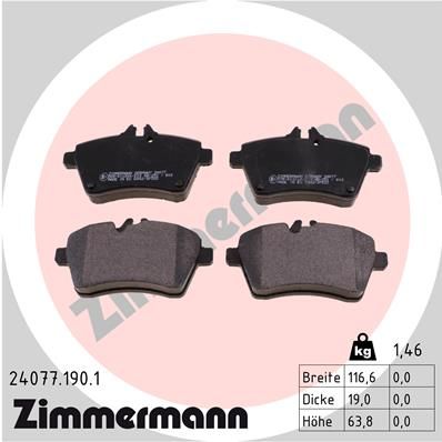 Juego de pastillas de freno ZIMMERMANN 24077.190.1