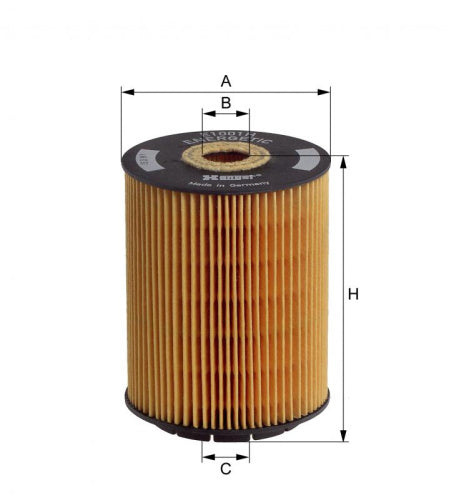 Filtro de aceite HENGST FILTER E1001H D28