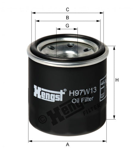 Filtro de aceite HENGST FILTER H97W13