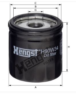 Filtro de aceite HENGST FILTER H90W34
