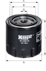 Filtro de aceite HENGST FILTER H10W15