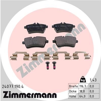 Juego de pastillas de freno ZIMMERMANN 24077.190.4