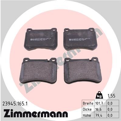 Juego de pastillas de freno ZIMMERMANN 23945.165.1
