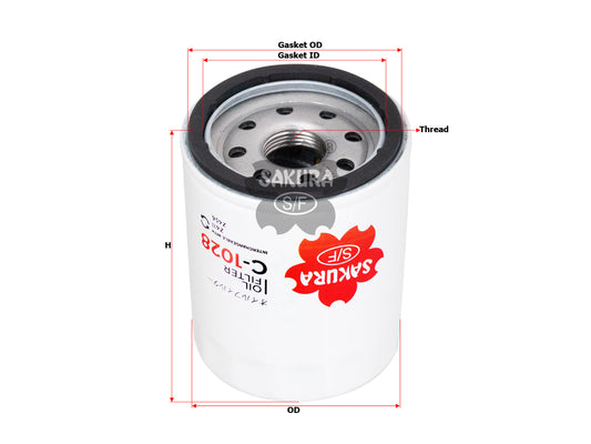Filtro de aceite SAKURA Automotive C-1028