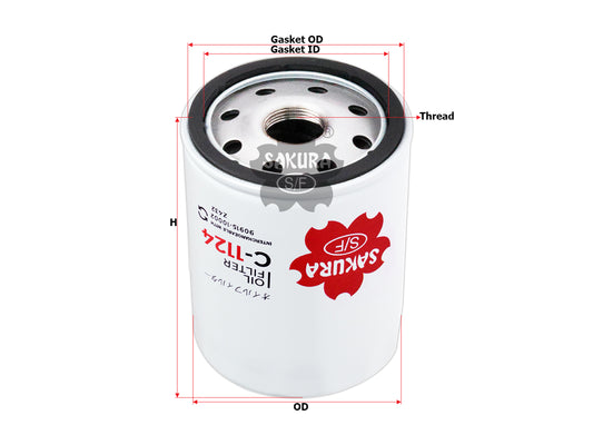 Filtro de aceite SAKURA Automotive C-1124