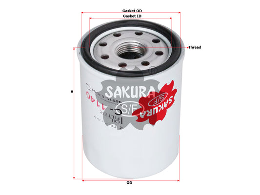 Filtro de aceite SAKURA Automotive C-1140