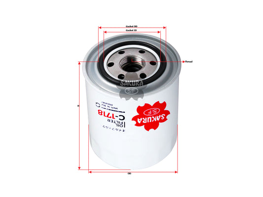 Filtro de aceite SAKURA Automotive C-1718