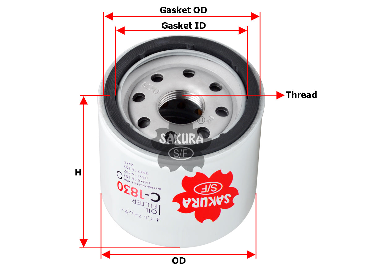 Filtro de aceite SAKURA Automotive C-1830