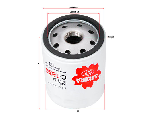 Filtro de aceite SAKURA Automotive C-1836