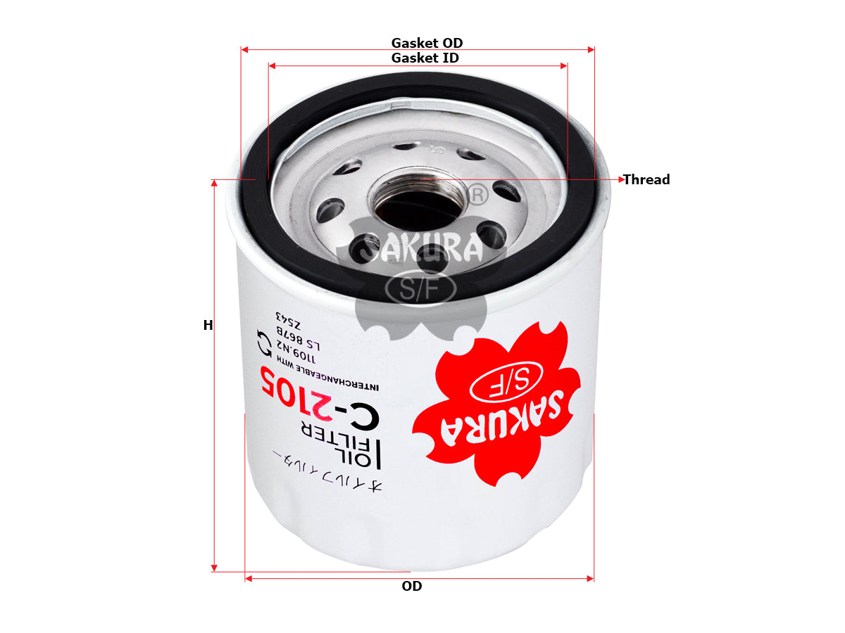 Filtro de aceite SAKURA Automotive C-2105