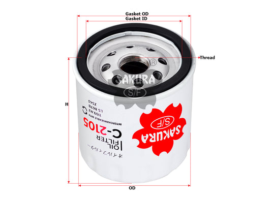 Filtro de aceite SAKURA Automotive C-2105