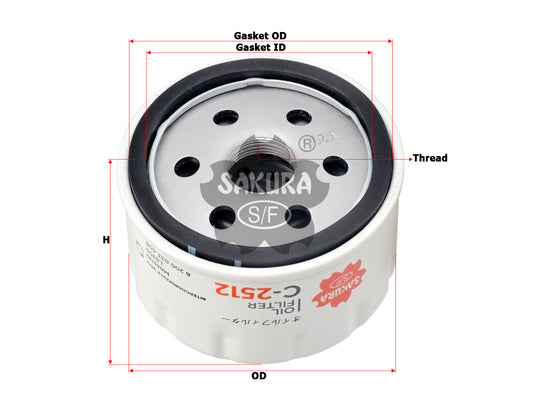 Filtro de aceite SAKURA Automotive C-2512