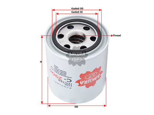 Filtro de aceite SAKURA Automotive C-2906