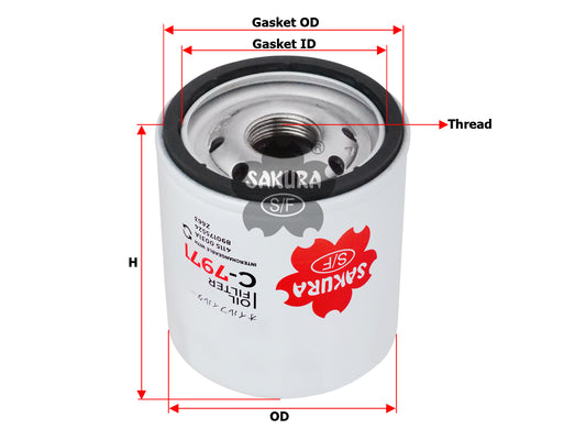 Filtro de aceite SAKURA Automotive C-7971