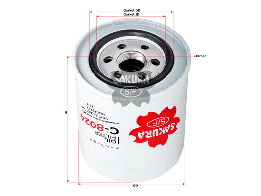 Filtro de aceite SAKURA Automotive C-8024