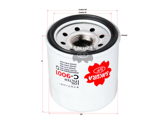 Filtro de aceite SAKURA Automotive C-9001
