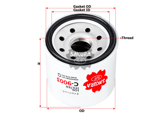 Filtro de aceite SAKURA Automotive C-9003