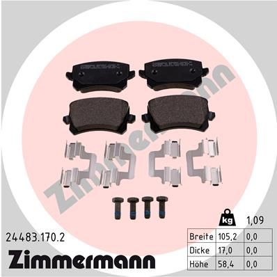 Juego de pastillas de freno ZIMMERMANN 24483.170.2