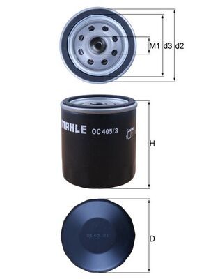 Filtro de aceite MAHLE OC 405/3