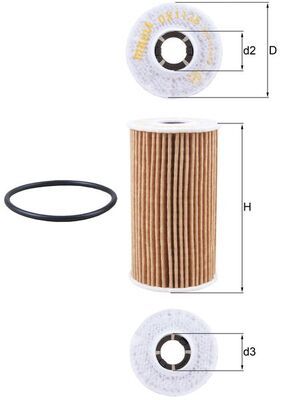 Filtro de aceite MAHLE OX 1138D