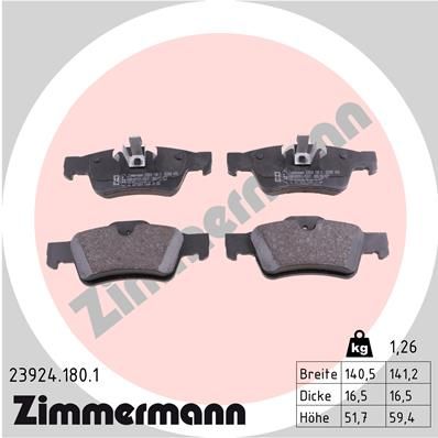 Juego de pastillas de freno ZIMMERMANN 23924.180.1