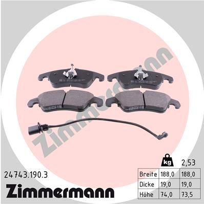 Juego de pastillas de freno ZIMMERMANN 24743.990.3