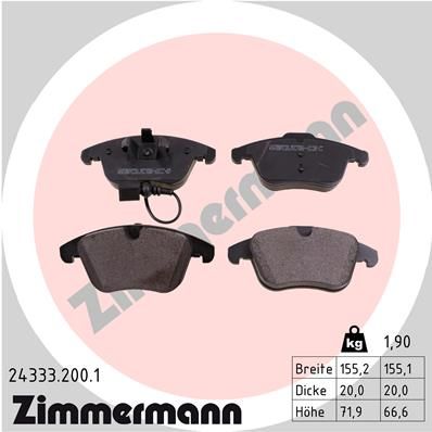 Juego de pastillas de freno ZIMMERMANN 24333.900.1