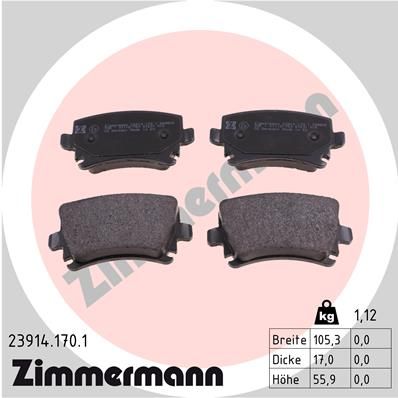 Juego de pastillas de freno ZIMMERMANN 23914.170.2