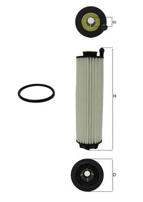 Filtro de aceite MAHLE OX 1366D